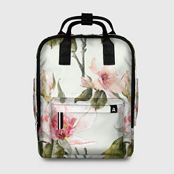 Рюкзак женский Цветы Нарисованные Магнолии, цвет: 3D-принт