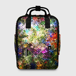 Рюкзак женский Цветы на черепах, цвет: 3D-принт
