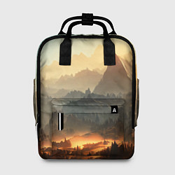 Рюкзак женский Рассвет в горах, пейзаж, цвет: 3D-принт