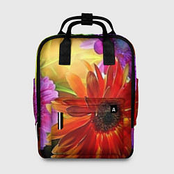 Рюкзак женский Яркий цветочный арт, цвет: 3D-принт