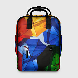 Рюкзак женский Разноцветные зонтики, цвет: 3D-принт