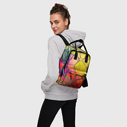 Рюкзак женский Абстрактные цветные фигуры, цвет: 3D-принт — фото 2