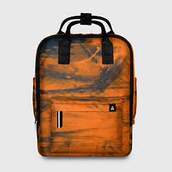 Рюкзак женский Абстрактная оранжевая поверхность и чёрные тени, цвет: 3D-принт