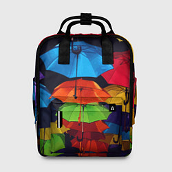 Женский рюкзак Разноцветные зонтики - композиция
