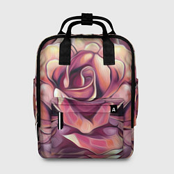 Рюкзак женский Крупная роза маслом, цвет: 3D-принт