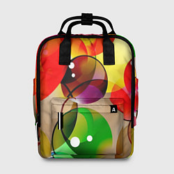 Рюкзак женский Большие мыльные пузыри, цвет: 3D-принт