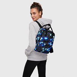Рюкзак женский Неоновые светящиеся квадраты, цвет: 3D-принт — фото 2