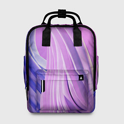 Рюкзак женский Волнообразные абстрактные розовые паттерны, цвет: 3D-принт