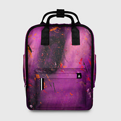 Рюкзак женский Розово-фиолетовый абстрактный фон и краски, цвет: 3D-принт