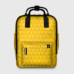 Рюкзак женский Геометрия - желтые треугольники, цвет: 3D-принт