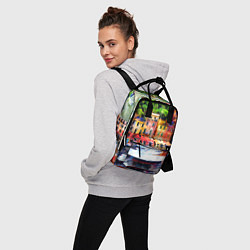 Рюкзак женский Картина красочный город, цвет: 3D-принт — фото 2