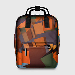 Женский рюкзак Множество оранжевых кубов и фигур