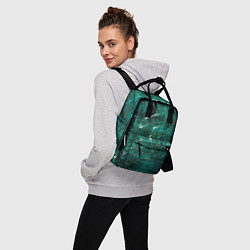Рюкзак женский Светло-зелёный туман, краски и царапины, цвет: 3D-принт — фото 2