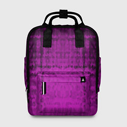 Рюкзак женский Абстрактный мозаичный черно - пурпурный узор, цвет: 3D-принт