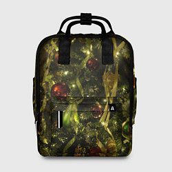 Рюкзак женский Нарядная новогодняя елка, цвет: 3D-принт