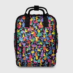 Рюкзак женский Разноцветные кролики, цвет: 3D-принт