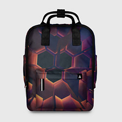 Рюкзак женский Абстрактные металл и лучи, цвет: 3D-принт
