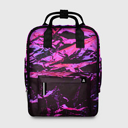 Рюкзак женский Мятая фольга в неоне, цвет: 3D-принт