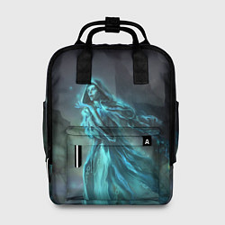 Женский рюкзак Halloween - женщина призрак на кладбище