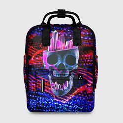 Рюкзак женский Черепок с кристаллами в башке, цвет: 3D-принт