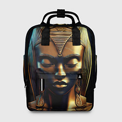 Рюкзак женский Нейросеть - золотая статуя египетской царицы, цвет: 3D-принт