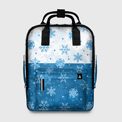 Рюкзак женский Снежинки день - ночь, цвет: 3D-принт