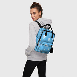 Рюкзак женский Голубой снегопад, цвет: 3D-принт — фото 2
