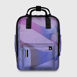 Рюкзак женский Абстрактные фиолетовые прямоугольники со скругленн, цвет: 3D-принт
