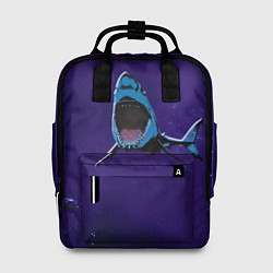 Женский рюкзак Акула в синем море