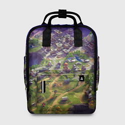 Рюкзак женский Фортнайт карта, цвет: 3D-принт