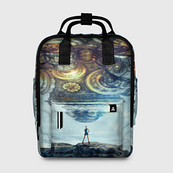 Рюкзак женский Космический корабль и девушка, цвет: 3D-принт