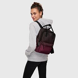 Рюкзак женский Темно-малиновый градиент, цвет: 3D-принт — фото 2