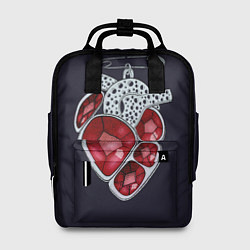 Рюкзак женский Брошь-сердце, цвет: 3D-принт