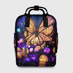 Рюкзак женский Цветок бабочка midjouney, цвет: 3D-принт