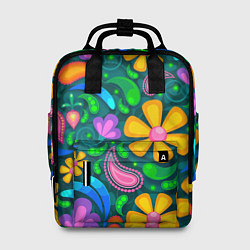 Рюкзак женский Мандала на энергию - цветы, цвет: 3D-принт