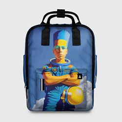Рюкзак женский Барт Симпсон - космический мальчик - нейросеть, цвет: 3D-принт