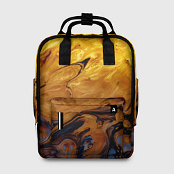 Рюкзак женский Абстрактное жидкое золото, цвет: 3D-принт
