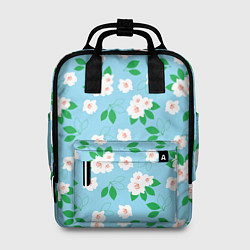 Женский рюкзак Узор из белоснежных цветков вишни