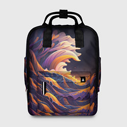 Рюкзак женский Красочная волна, цвет: 3D-принт