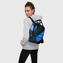 Рюкзак женский Геометрия синие полосы, цвет: 3D-принт — фото 2