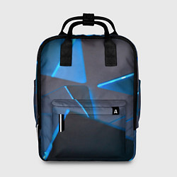 Рюкзак женский Неоновые грани абстракции, цвет: 3D-принт