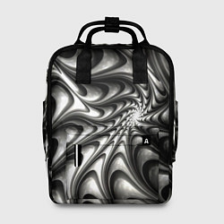 Рюкзак женский Abstract fractal grey, цвет: 3D-принт