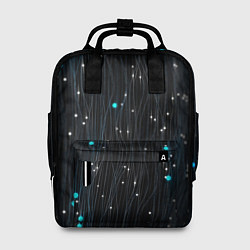 Рюкзак женский Волнистые космические блики, цвет: 3D-принт
