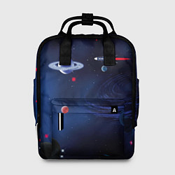 Рюкзак женский Космос, планеты, ракета, цвет: 3D-принт