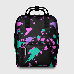 Рюкзак женский Неоновые цвета брызги краски, цвет: 3D-принт