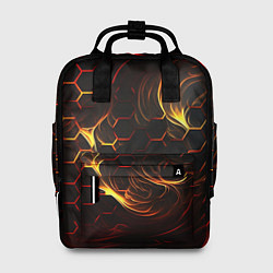 Рюкзак женский Огненные объемные плитки, цвет: 3D-принт