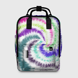 Рюкзак женский Тай-дай разноцветный, цвет: 3D-принт