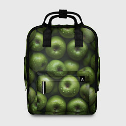 Рюкзак женский Сочная текстура из зеленых яблок, цвет: 3D-принт
