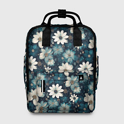Рюкзак женский Узор из весенних цветочков, цвет: 3D-принт