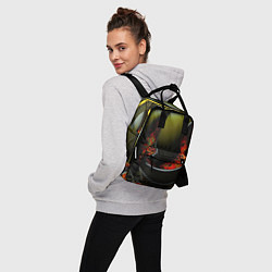 Рюкзак женский Зеленые объемные объекты, цвет: 3D-принт — фото 2